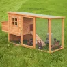 Poulailler bois 2 à 4 poules avec enclos Avibel 200 X 75 X 100 cm