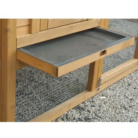 Poulailler bois 2 à 4 poules avec enclos Avibel 200 X 75 X 100 cm