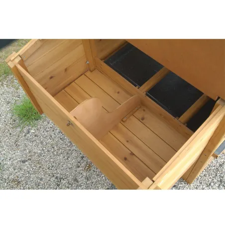 Poulailler bois 2 à 4 poules avec enclos Avibel 200 X 75 X 100 cm