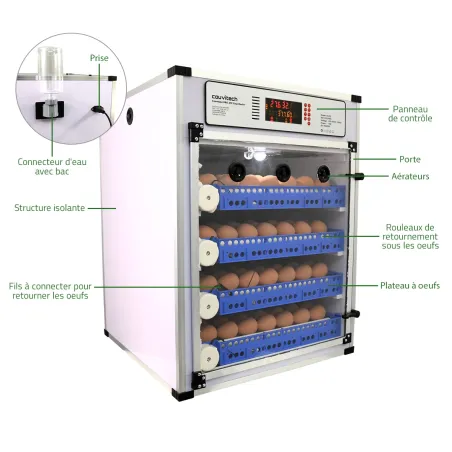 Couveuse automatique Couvitech PRO-272 - capacité 272 oeufs