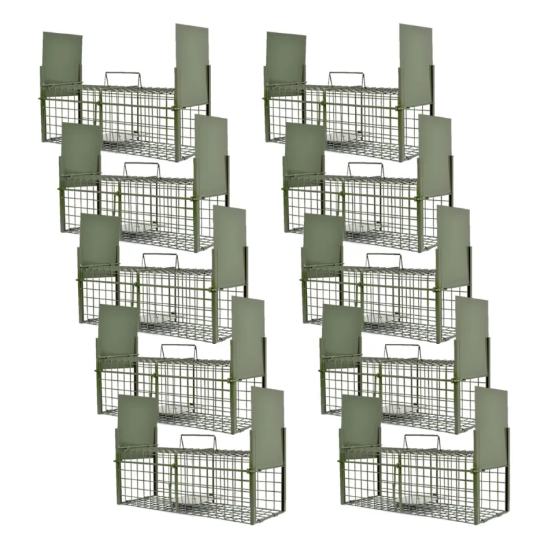 Lot de 10 Ratières de passage 2 entrées 50 X 18 X 18 cm