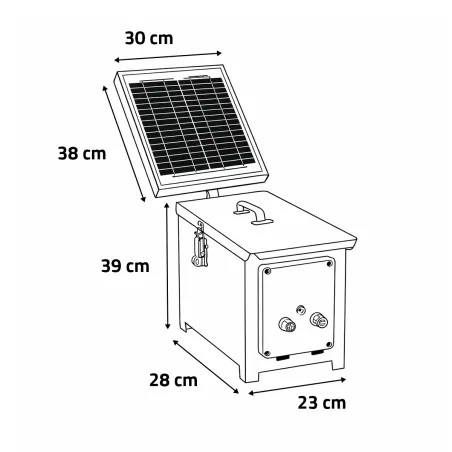 Électrificateur clôture solaire clôture Chapron-Lemenager Berger 30 - 15.000v