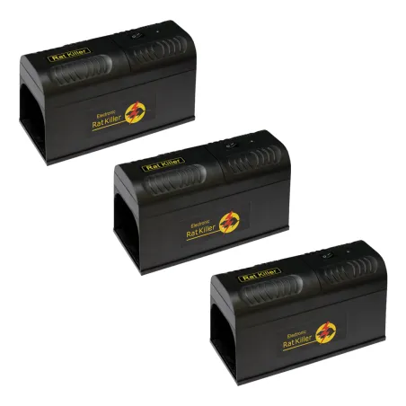 Lot de 3 Pièges à rongeurs électronique 7000 v 21x9,5x12cm