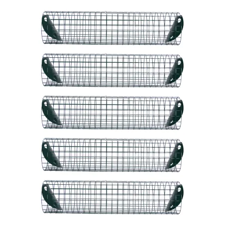 Lot de 5 pièges tube à lapins et furets en metal Ø 15 cm x longueur 60 cm
