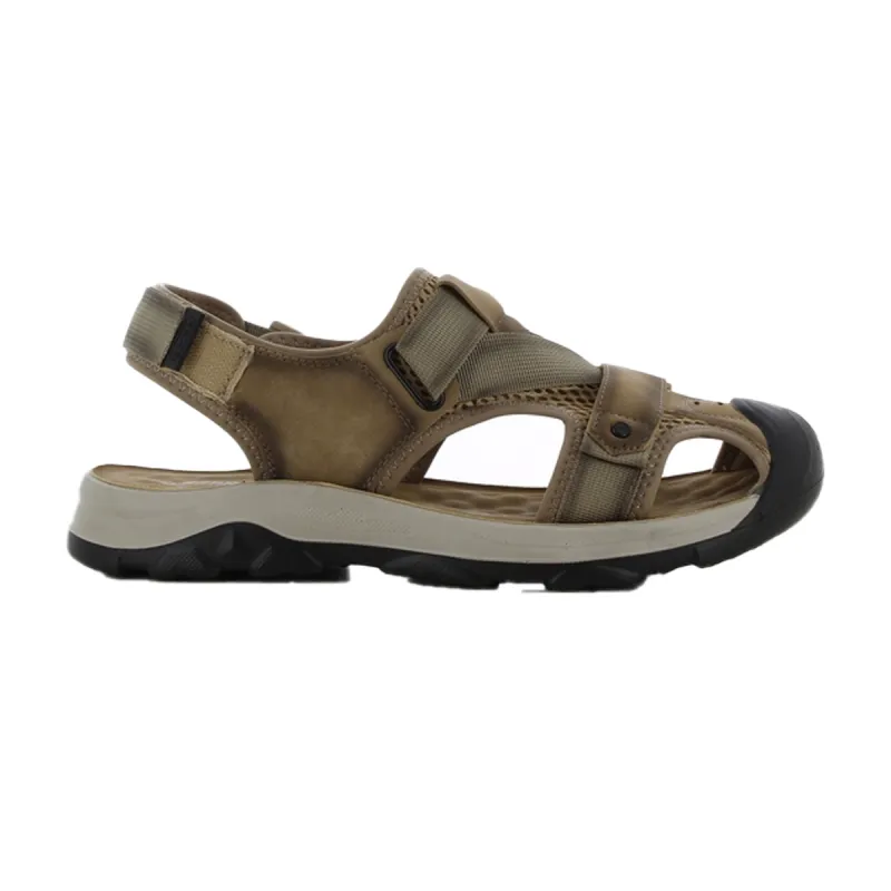 Sandales fermées homme en synthétique marron - Confort et style urbain