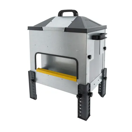 Mangeoire Robust® Grande Ouverture 16kg - Acier Galvanisé pour Volailles, Canards et Oies