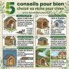 Niche chien en bois toit type chalet madrier toit PVC taille M : 86 x 76 x 70 cm