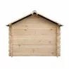 Niche chien en bois toit type chalet madrier toit PVC taille L 116 x 87 x 90 cm 