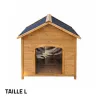 Niche chien en bois chalet taille L 83 x 87 x 101 cm