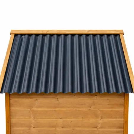 Niche chien en bois toit type chalet taille S 71 x 77 x 76 cm