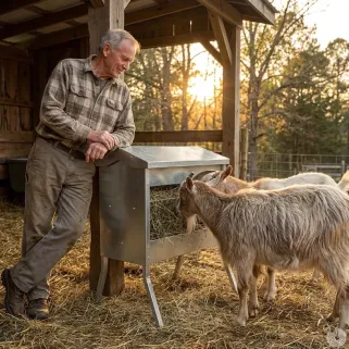 Râtelier mangeoire d'extérieur pour mouton et chèvre 1M