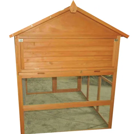 Pigeonnier bois 3 cases avec volière galvanisée – 130x160 cm