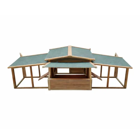 Poulailler Villa Cocotte en Pin Traité - Jusqu'à 4 Poules