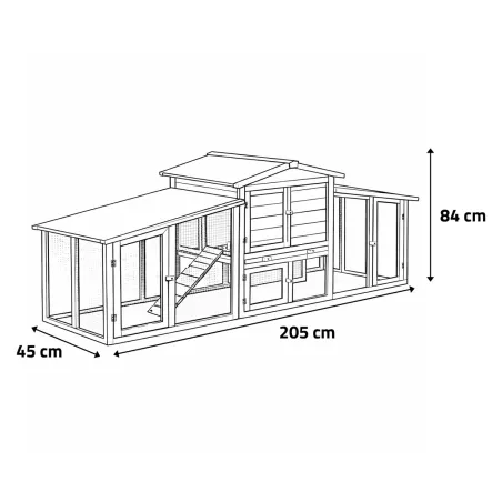 Poulailler Villa Cocotte en Pin Traité - Jusqu'à 4 Poules