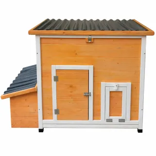 Poulailler Hefa+ en pin traité avec toit plastique - 6 poules