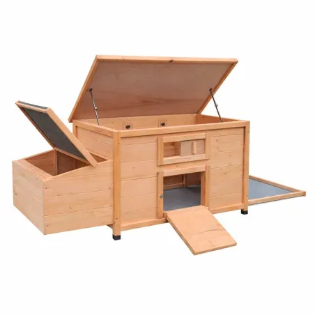 Poulailler en bois avec fenêtre toit en asphalte 3 poules
