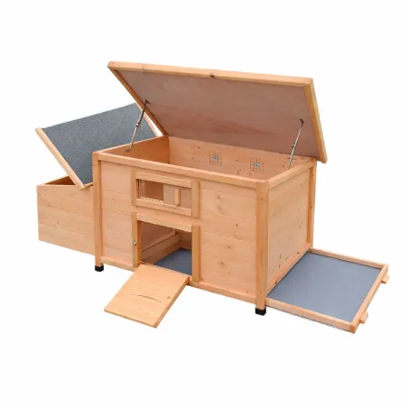 Poulailler en bois avec fenêtre toit en asphalte 3 poules