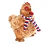 Jouet pour chien en forme de poule avec écharpe - Gris ou Marron