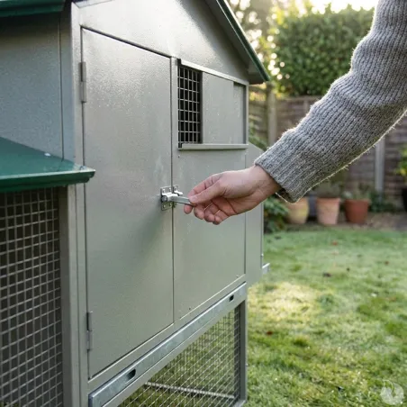 Grand poulailler métal galvanisé 3/4 poules 200X80X120 cm