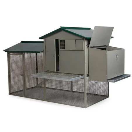 Grand poulailler métal galvanisé 3/4 poules 200X80X120 cm