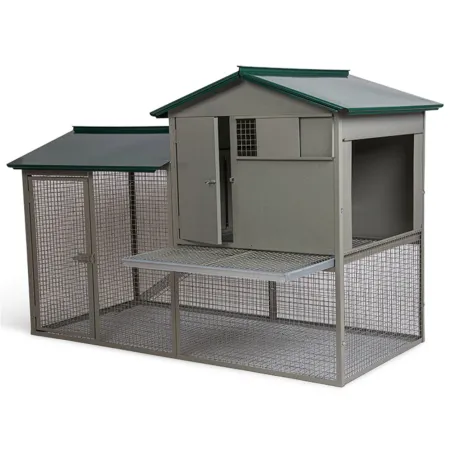 Grand poulailler métal galvanisé 3/4 poules 200X80X120 cm