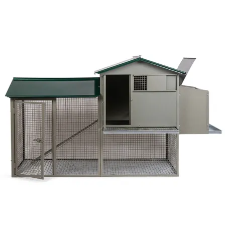 Grand poulailler métal galvanisé 3/4 poules 200X80X120 cm