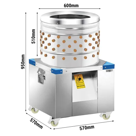 Plumeuse humide inox 154 doigts – Tambour 60 cm
