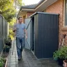 Abri de jardin métal compact 1,40 m² porte battante acier