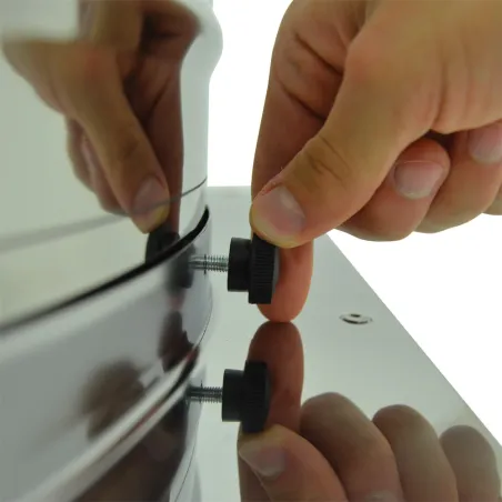 Plumeuse professionnelle Cylindra inox 144 doigts 0,75kW River Systems