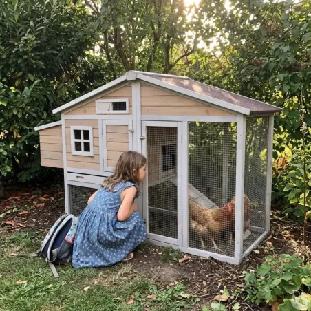 Poulailler "Grand luxe" avec renfort métallique