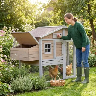 Poulailler "Grand luxe" avec renfort métallique