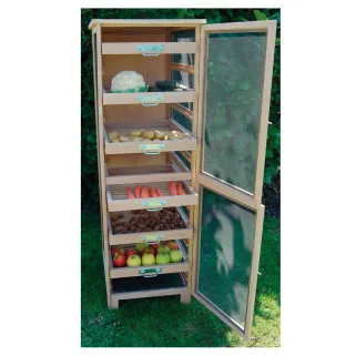 Garde-manger en bois 150 cm – Fruitier & légumier grande capacité | Ducatillon