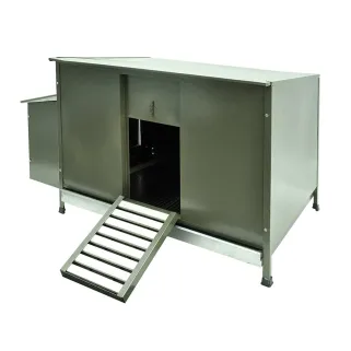 Poulailler métal galvanisé Vert 100 X 70 X 40 cm 2 à 4 poules