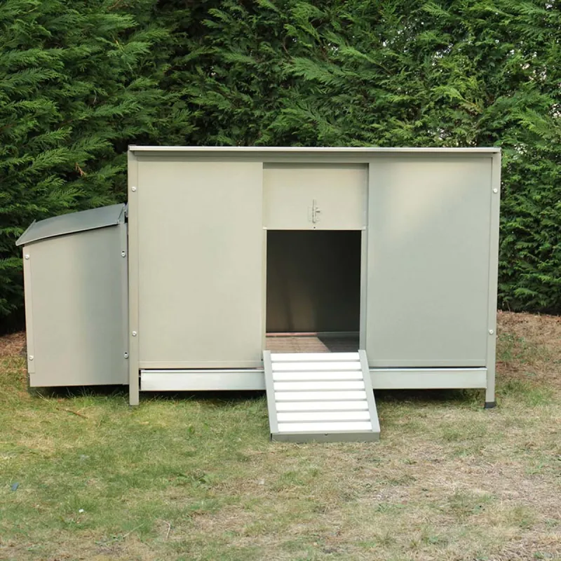 Poulailler métal galvanisé Vert 100 X 70 X 40 cm 2 à 4 poules
