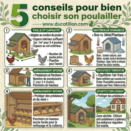 Poulailler métal galvanisé Vert 100 X 70 X 40 cm 2 à 4 poules