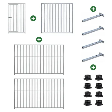 Kit chenil barreaux rectangulaire 1,50 x 2 m