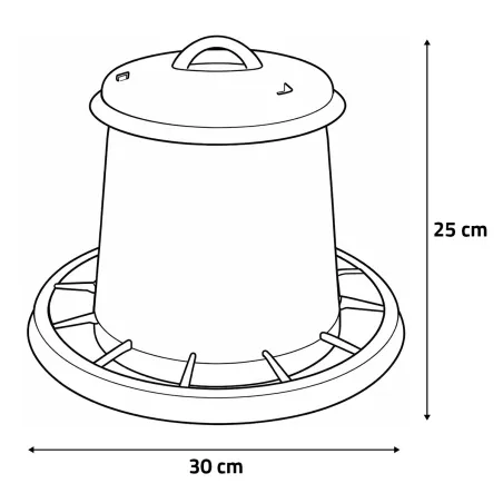 Mangeoire à trémie cylindrique plastique avec poignée - 3,5 kg - Jaune