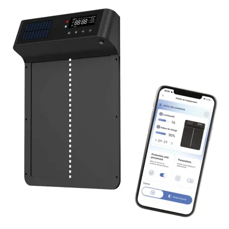 Portier automatique solaire télécommande et application Smartphone