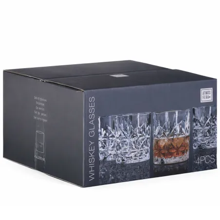 4 Verres Transparents 230ml - 228g Chacun