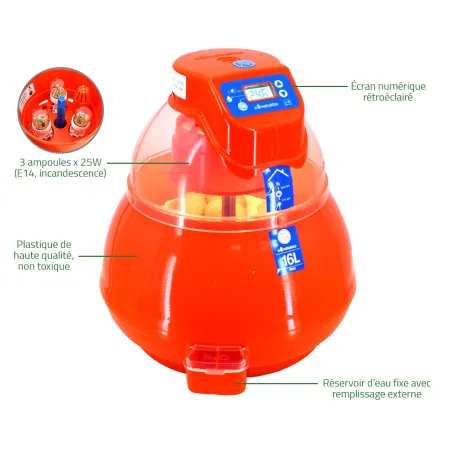 Couveuse automatique Novital Covatutto 16L Pro