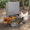 Mangeoire à trémie anti-nuisible tôle galvanisée 14 ou 23 kg