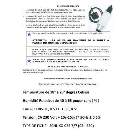 Couveuse Automatique DUC 70 Maino® avec Kit Humidificateur - 70 Œufs