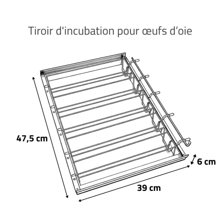 Kit couveuse évo 2 tiroirs poule oie 1 panier + humidificateur