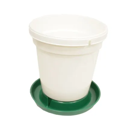 Abreuvoir seau à anse blanc et vert contenance 18 L Olba