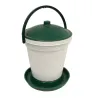 Abreuvoir seau à anse blanc et vert contenance 18 L Olba