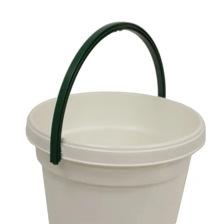 Abreuvoir seau à anse blanc et vert contenance 18 L Olba