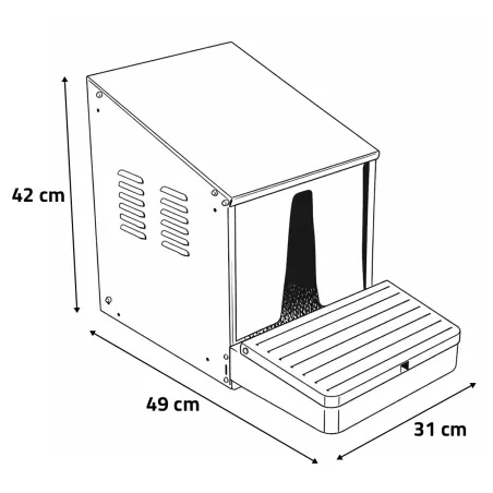 Pondoir automatique à pente ajustable avec rideau - OLBA
