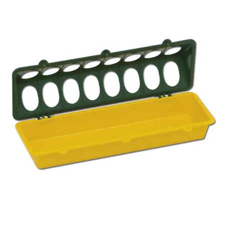 Mangeoire volaille plastique à trous 30cm