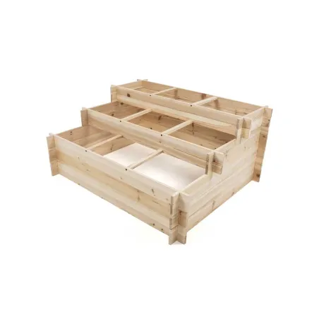 Carré potager Bois 3 niveaux 120 x 100 x 54 cm
