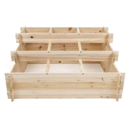 Carré potager Bois 3 niveaux 120 x 100 x 54 cm